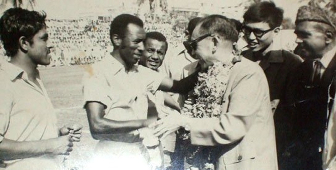 Abdul Ghafoor known as Pakistani Pele after a match in China in 1964