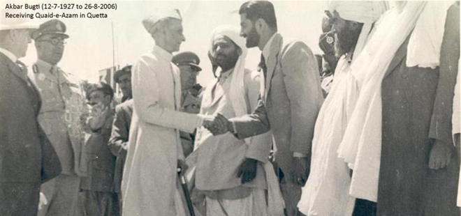 Akbar Bugti with Jinnah.