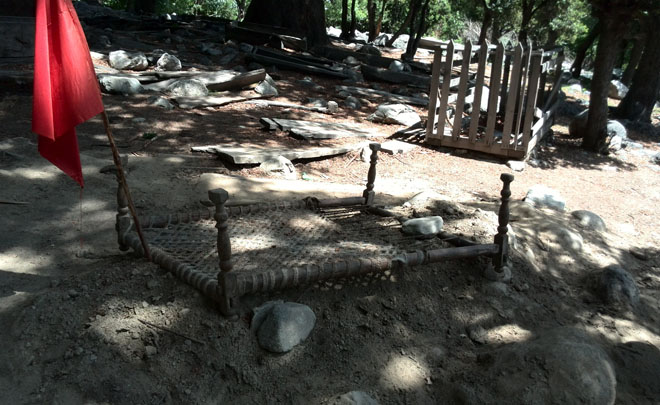 A recent ground burial of the Kalash.
