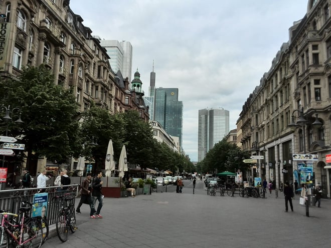 A Frankfurt pedestrians-only street.
