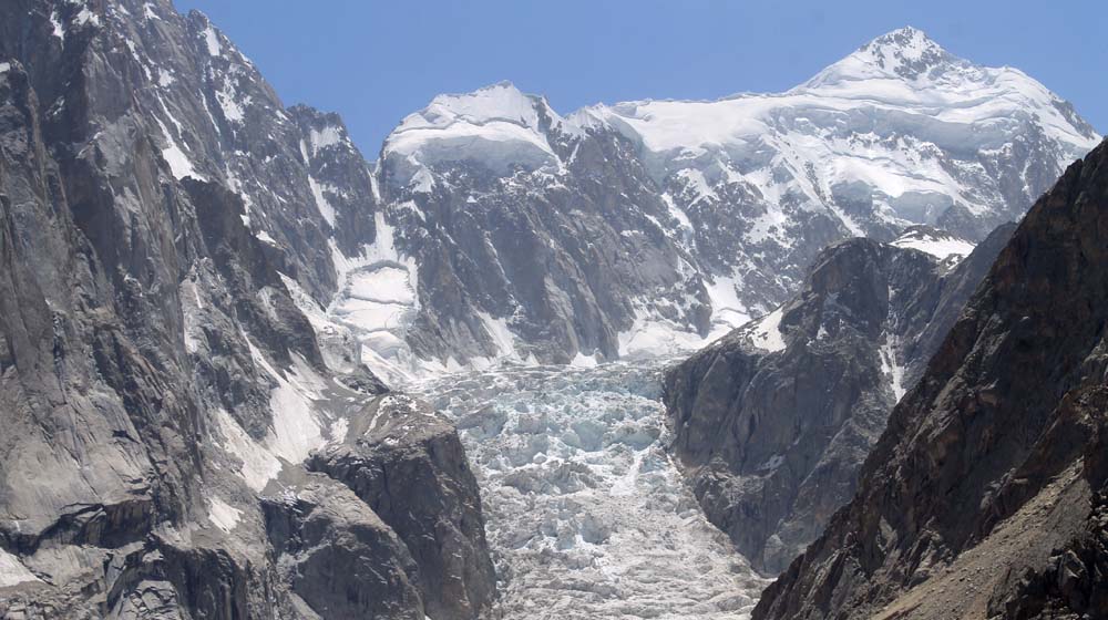 A closer view of Lower Tirich Glacier from its source