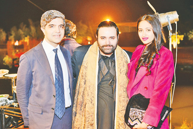 Jalal Salahuddin of J&S, designer-choreographer Fahad Hussayn and Maheen Kardar Ali