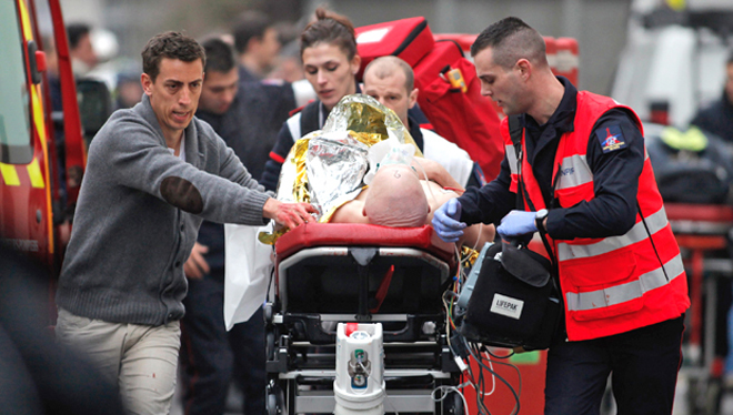 After the attack on Charlie Hebdo staff in Paris.