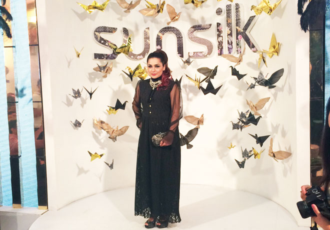 Meera made an unexpected appearance at fashion week.