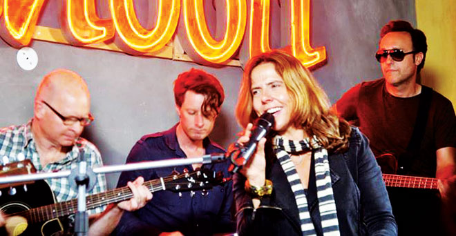 American musician Mary McBride and crew at Lahooti Live Sessions