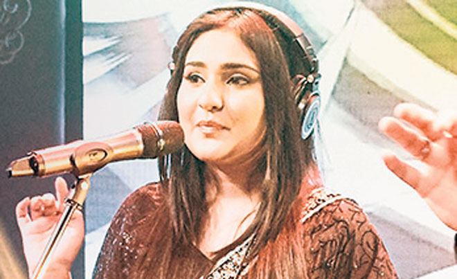 Who: Sara Raza Wearing: Personal collection Who doesn&rsquo;t love a classic black sari but there is just something about Sara Raza&rsquo;s that&rsquo;s bordering on tacky. This shimmering black blouse against an equally glittering, embellished sari with a gold lace border was almost blinding. The man-sized, circular ring wasn&rsquo;t much of a saving grace either. Moreover, the overall outfit just adds years to the relatively young singer. 