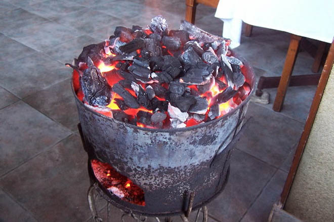 Coal fire: An easy alternative.