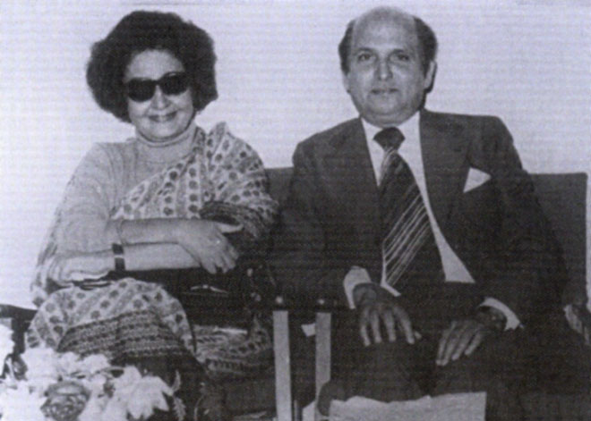 With Qurratulain Hyder.