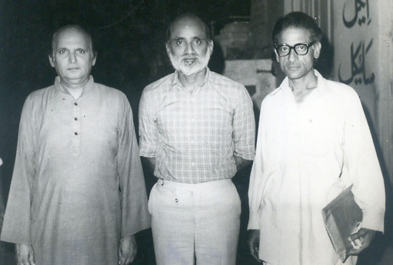 Intizar Husain, CM Naim and Zahid Dar.