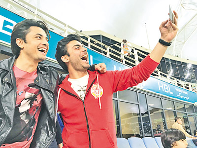 Most of Pakistan’s biggest stars had flown in to celebrate the historic event including Ali Zafar and Fawad Khan, both of whom are ambassadors to Islamabad United, one of the five teams competing in this inaugral edition of the PSL.  