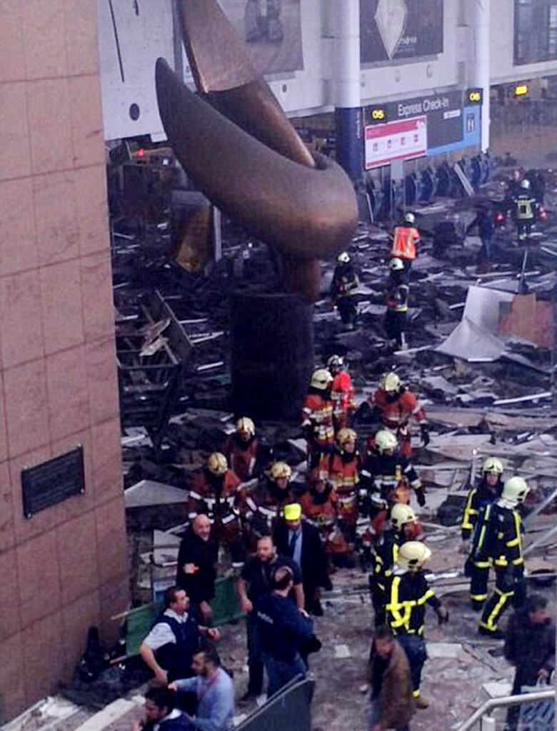 Brussels Airport after the attack.