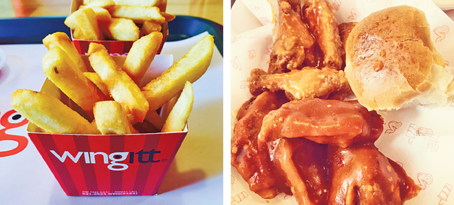 Fast food goodness: Though the French-fries are thick and crispy, the real shining stars are the wings that come in all shapes and sizes and are rich in flavour. As for the load on your wallet, Wingitt is good stuff and good value for the money.