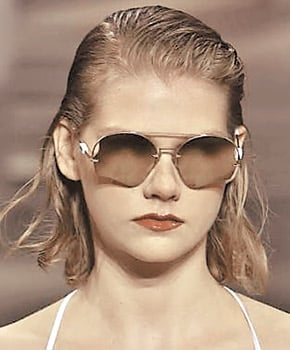 Slick, just out of the pool hair will be a major trend this season, achieved with lots of gel applied to wet and set dry. 