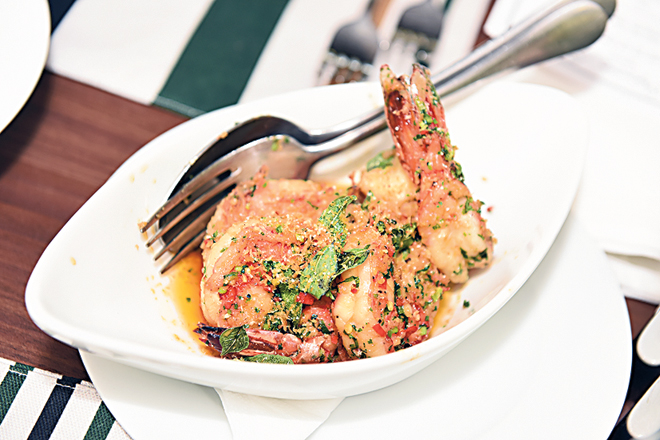 Succulent prawns that melt in your mouth are paired with coconut butter for a summer fresh appetiser. 