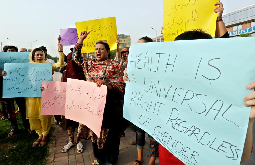 After the death of Alisha: protest held in Lahore.