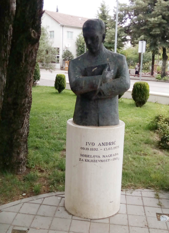 Statue of Ivo Andric.