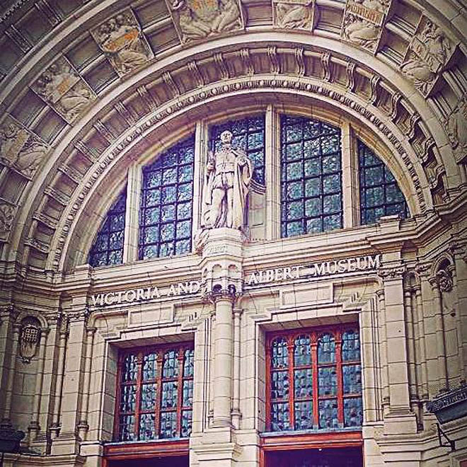 Main entrance of the Victoria and Albert Museum.