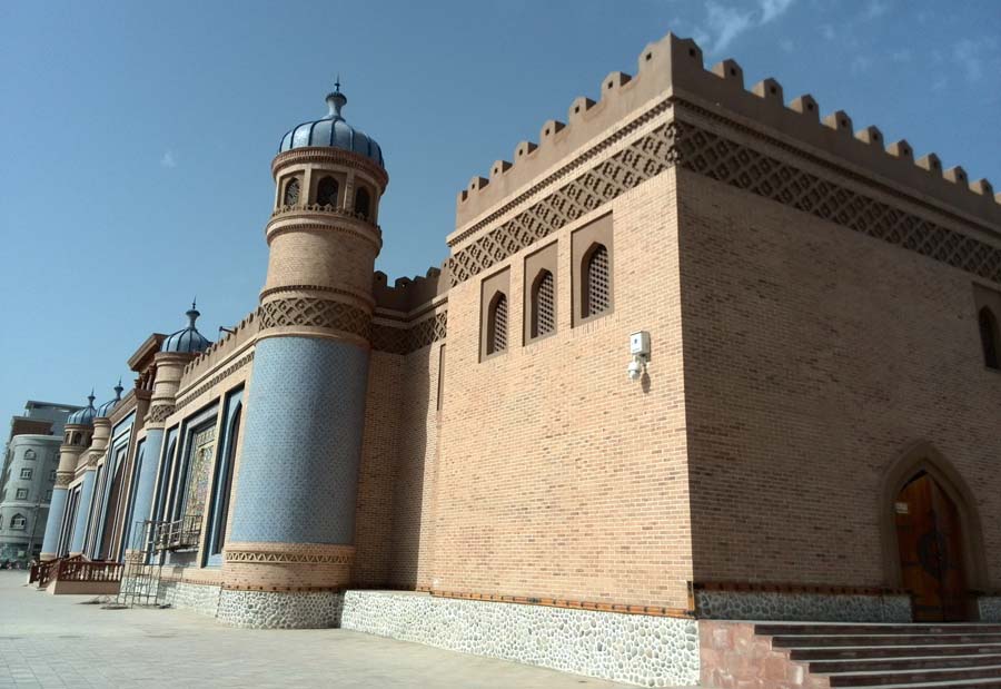 The beautifully restored palace in Yarkand.