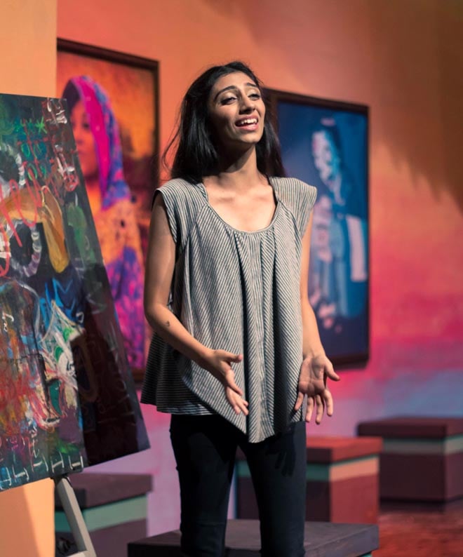 The play’s attempt to depict man’s confusion in a selfish and materialistic world, through Jannat’s inability to make a truly expressive painting, was an interesting concept. 