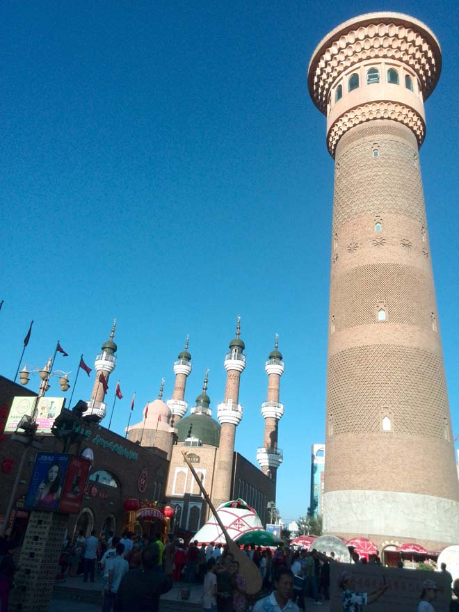 A mosque in Urumqi's Grand Bazar.