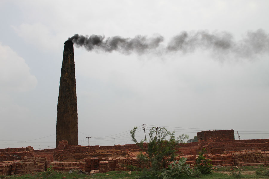 Brick kiln emissions also contribute to the pollution.