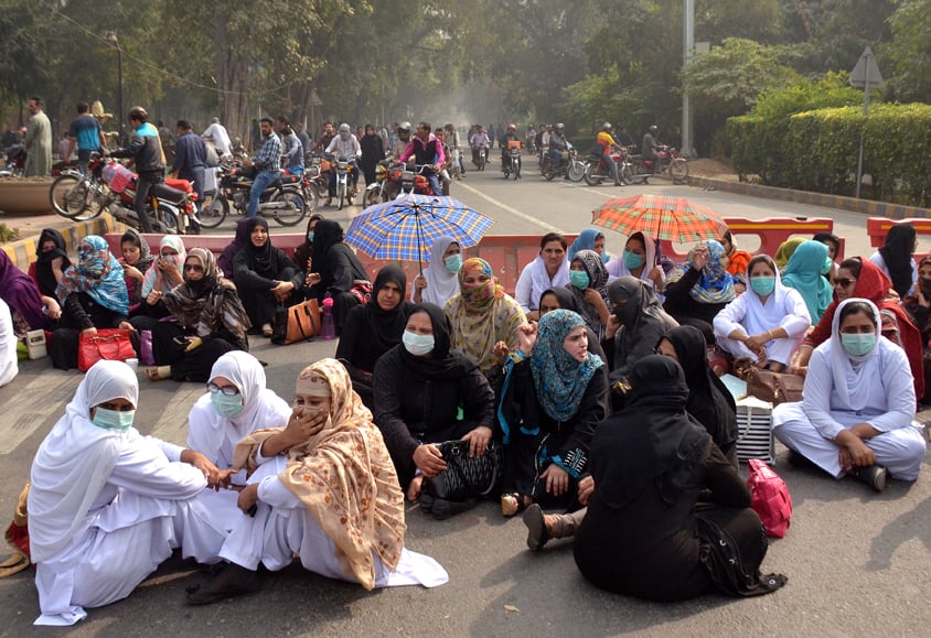Massive traffic jams on The Mall and adjoining roads have been the order of the day in Lahore ever since.