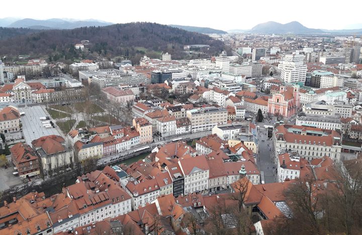 Ljubljana view from the castle. 