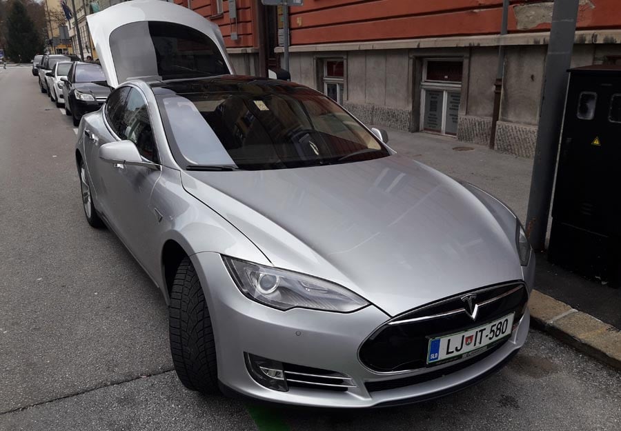 Next generation electric car Tesla.