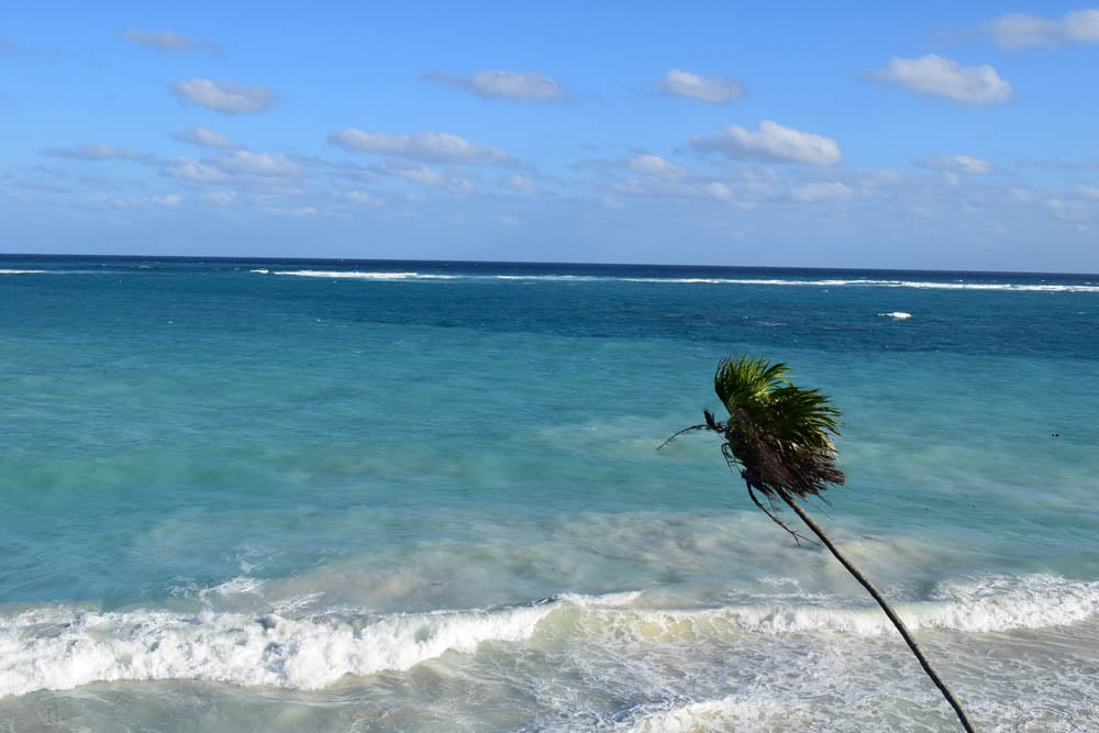 A view of Tulum beach.