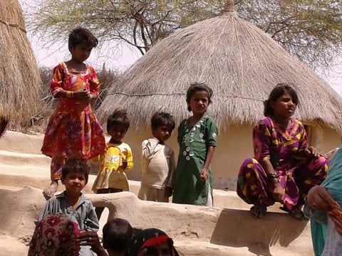 Children in Thar, living in another time zone.