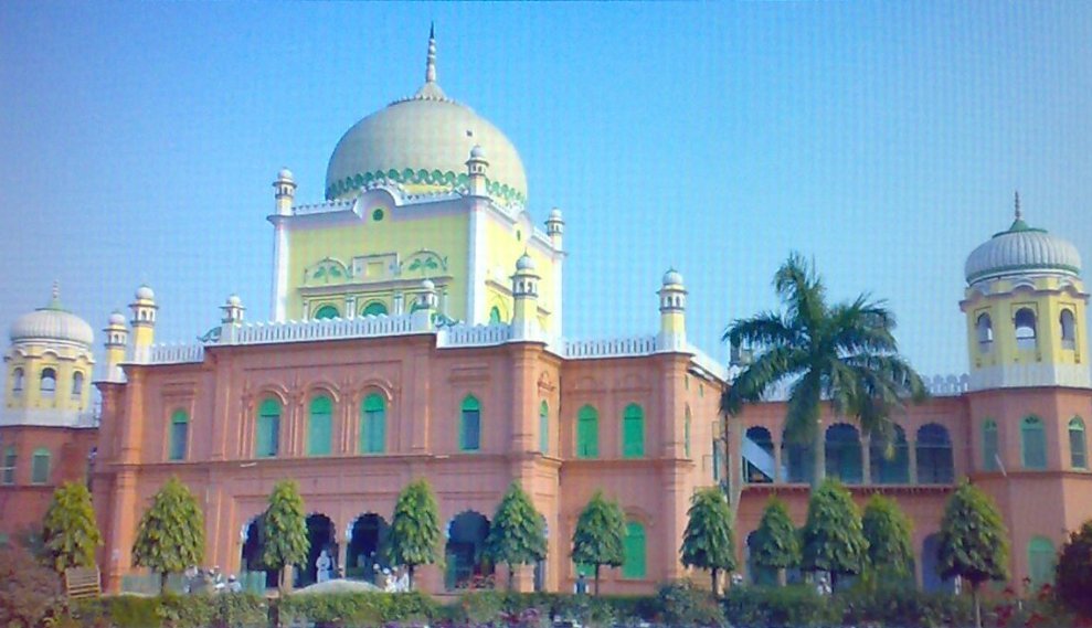 Darul Uloom Deoband, the univeristy where Maulana Shabbir Ahmed Usmani, the founder of JUI was educated.