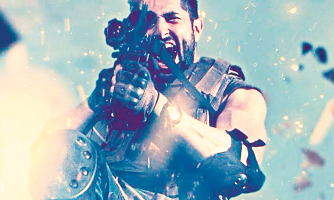 Bilal Ashraf fired live weapons, bombs and rockets in the film. He even jumped out of a helicopter for one scene.