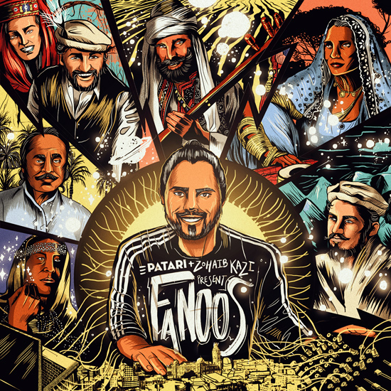 Fanoos album artwork by Shehzil Malik.