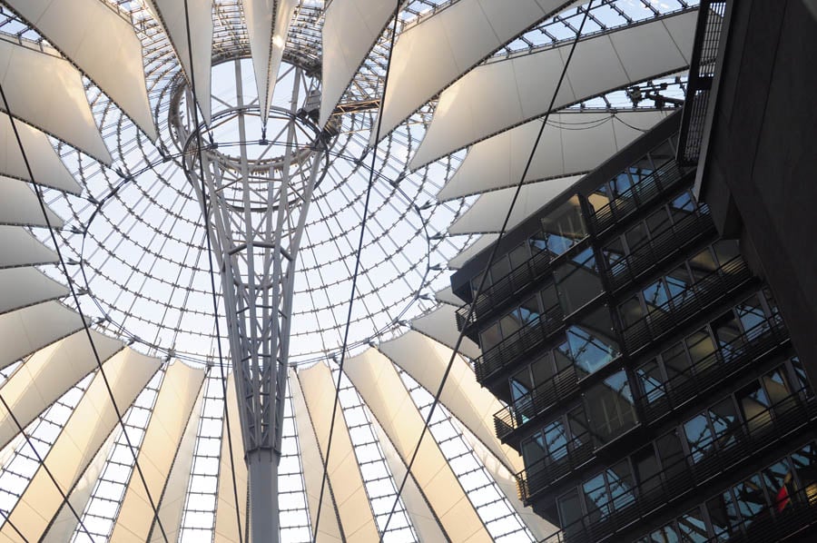 The Sony Center is a great place to grab a quick lunch and take a break under the iron and glass roof. -- Photos by the author