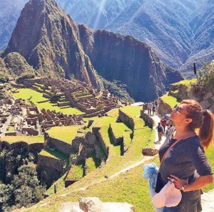 Machu Picchu, a 15th century Inca citadel in the Urubamba Province in Peru, 8000 feet above sea level where, in Frieha&rsquo;s own words 
