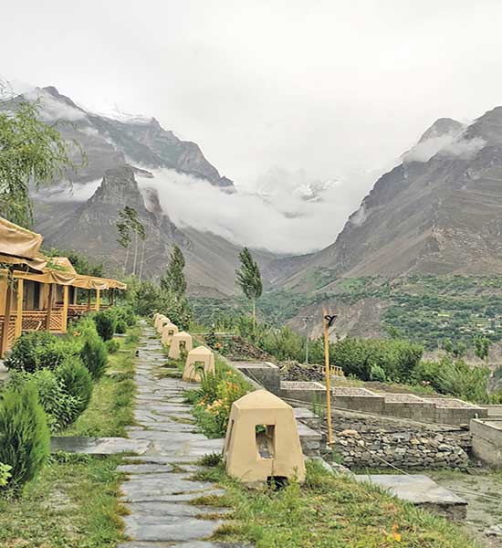 Rooms with a view: This is what you wake up to if you book yourself in the little tents at Hunza Serena. 