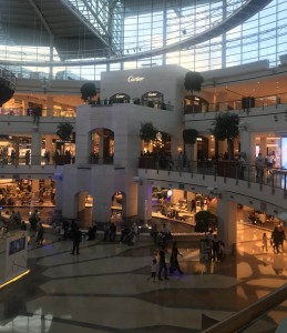 Shiny, new, grand: Shopping malls.