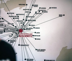 Map showing all the places from where people were sent to Auschwitz