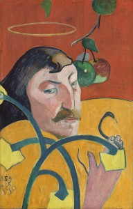 Paul Gauguin Self-portrait with Halo and Snake, 1889.