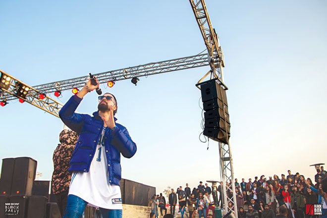 Osama Com Laude performing at Mad Decent Block Party in Islamabad last year.