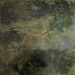 Muhammad Kibria: Painting in a Grey-Green.