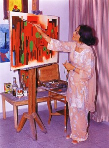 Zubeida Agha in her studio.
