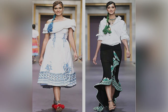 The collection, previously shown at Milan Fashion Week Spring Summer 2020 earlier this month, opened Day 2 at Fashion Pakistan Week Festive 2019 to great applause.