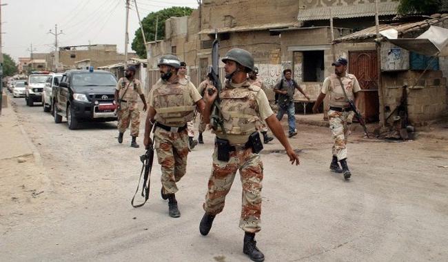Rangers conduct search operation in Karachi