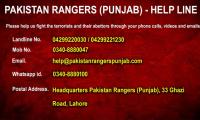 Emergency contact nos of Punjab Rangers