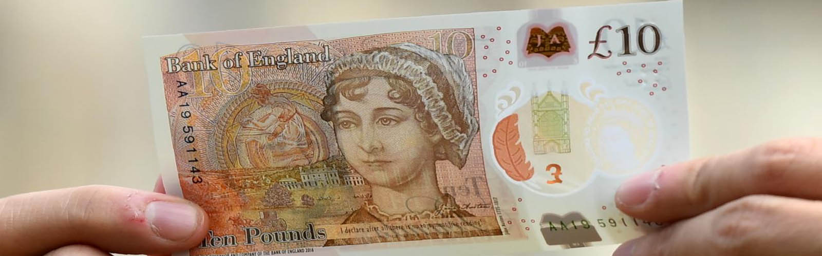 Jane Austen takes pride of place on Britain's new plastic tenner