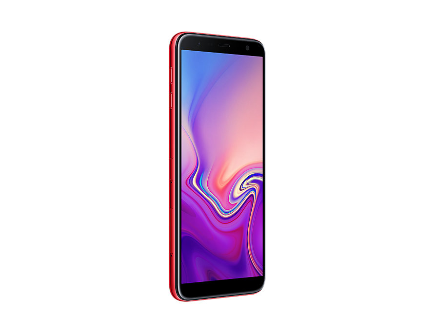 Samsung Galaxy J6 Plus perspective right Red
