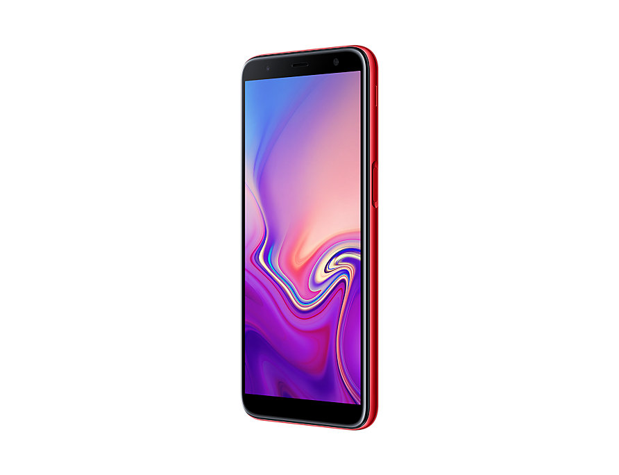 Samsung Galaxy J6 Plus perspective left Red