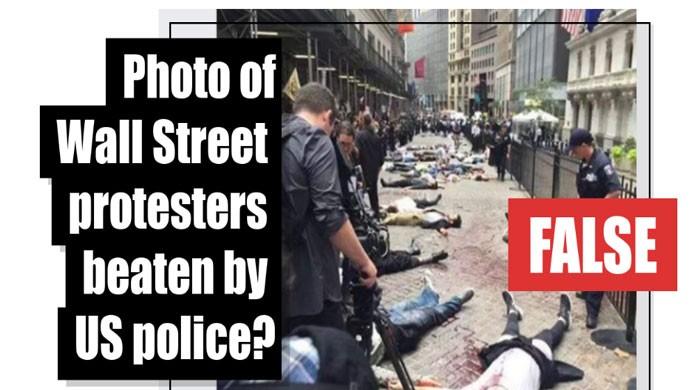 Fact-check: Photo of Wall Street protesters beaten by US police?