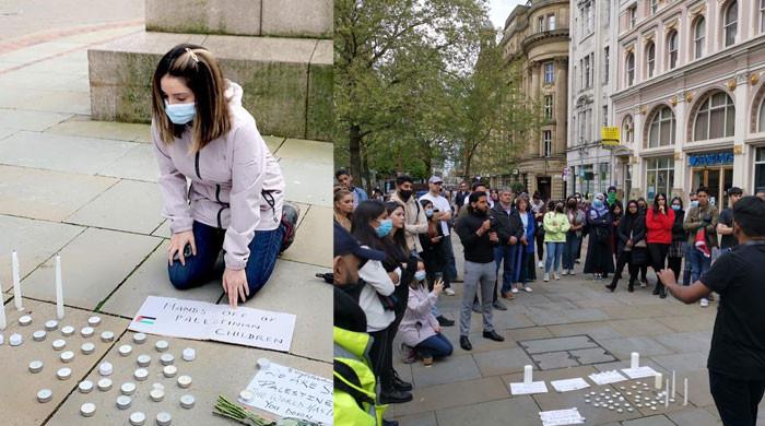 Armeena Khan expresses solidarity with Palestinians as she attends peaceful vigil in Manchester - Vimarsana News